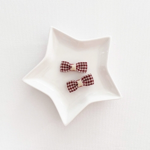 Girl Hair Clip Bow Christmas CNY Pair (GHP9581)